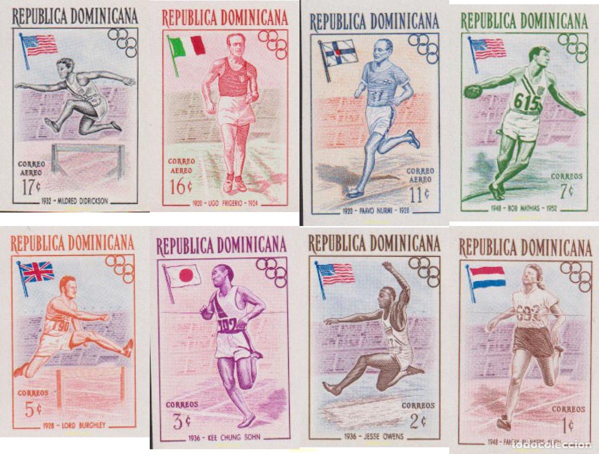 Sellos: 13318 MNH DOMINICANA 1957 16 JUEGOS OLIMPICOS VERANO MELBOURNE 1956