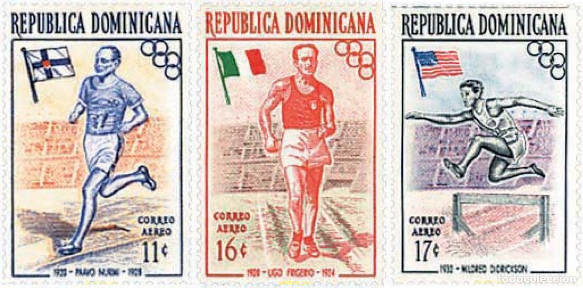 Sellos: 624962 MNH DOMINICANA 1957 16 JUEGOS OLIMPICOS VERANO MELBOURNE 1956