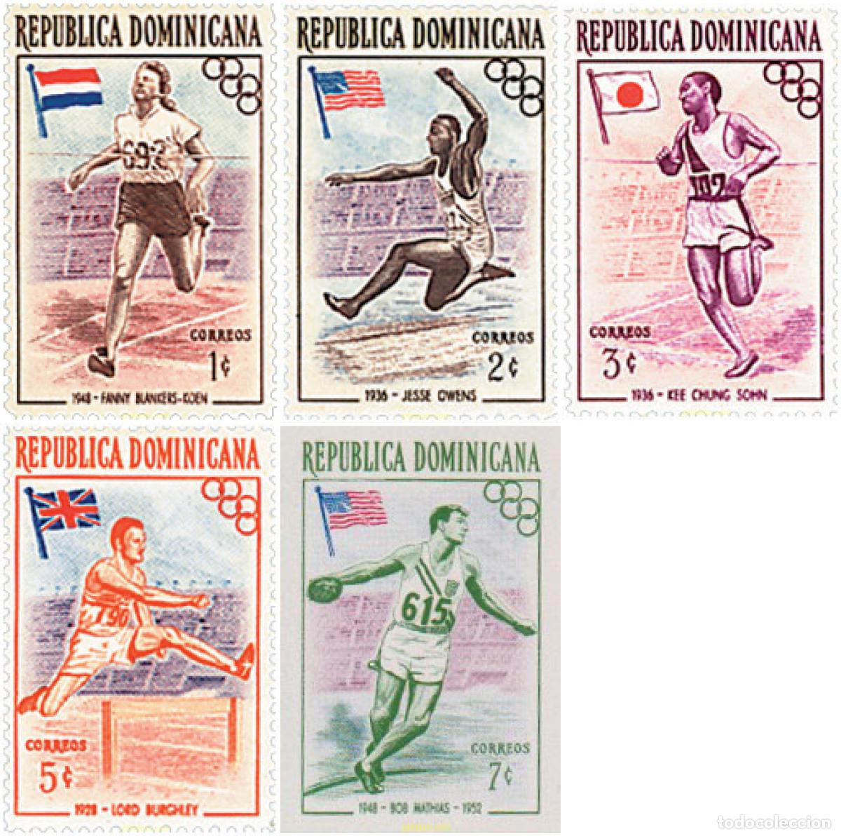 Sellos: 625202 MNH DOMINICANA 1957 16 JUEGOS OLIMPICOS VERANO MELBOURNE 1956