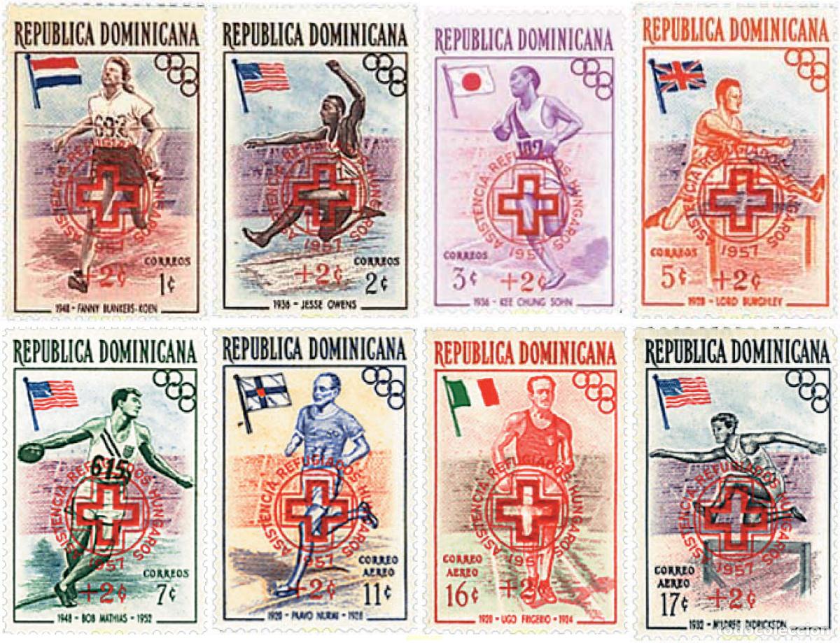 Sellos: 84041 MNH DOMINICANA 1957 ASISTENCIA REFUGIADOS HUNGAROS