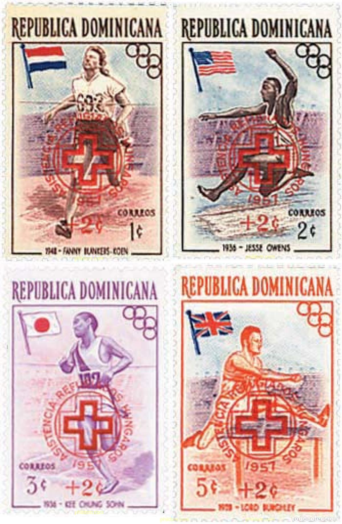 Sellos: 625204 MNH DOMINICANA 1957 ASISTENCIA REFUGIADOS HUNGAROS