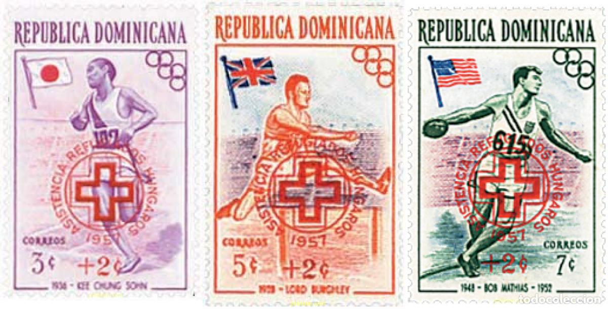 Sellos: 625205 MNH DOMINICANA 1957 ASISTENCIA REFUGIADOS HUNGAROS