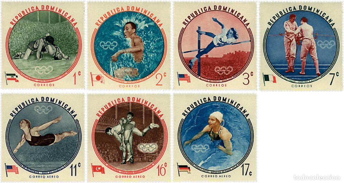 Sellos: 624969 MNH DOMINICANA 1960 17 JUEGOS OLIMPICOS VERANO ROMA 1960