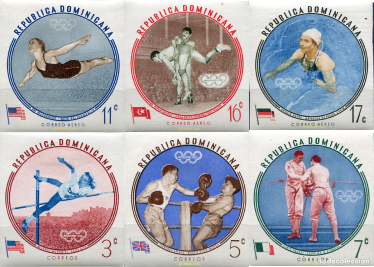 Sellos: 624971 MNH DOMINICANA 1960 17 JUEGOS OLIMPICOS VERANO ROMA 1960