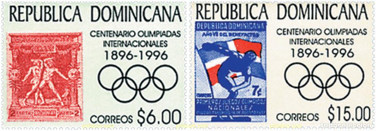 Sellos: 28180 MNH DOMINICANA 1996 CENTENARIO DE LOS JUEGOS OLIMPICOS