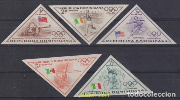 Sellos: 625278 MNH DOMINICANA 1957 16 JUEGOS OLIMPICOS VERANO MELBOURNE 1956
