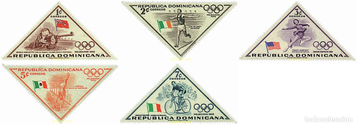 Sellos: 684933 HINGED DOMINICANA 1957 16 JUEGOS OLIMPICOS VERANO MELBOURNE 1956