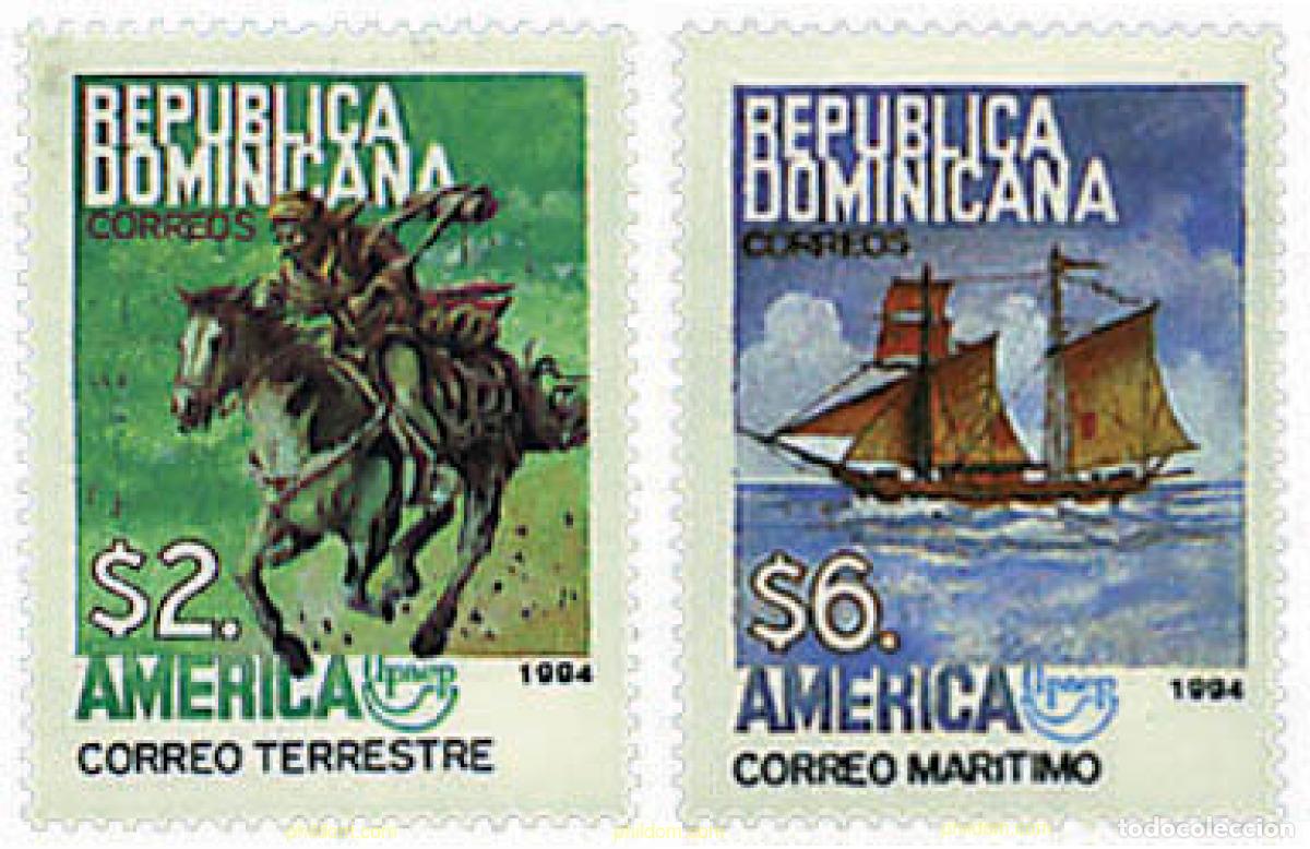 Sellos: 30978 MNH DOMINICANA 1994 AMERICA-UPAEP 1994 - TRANSPORTES POSTALES