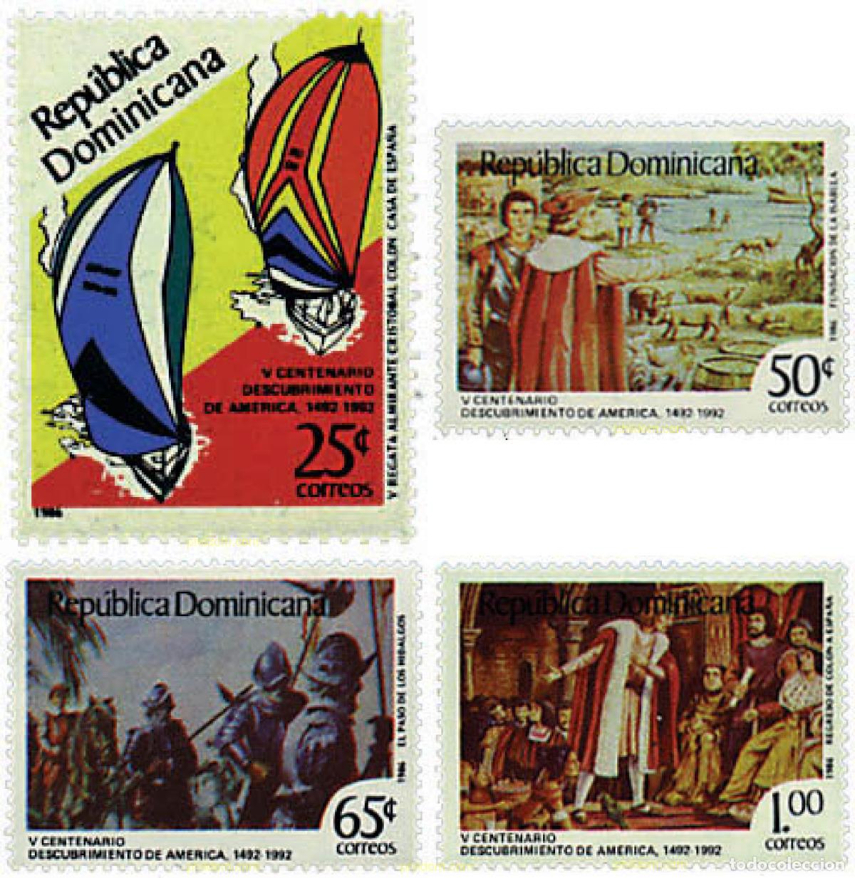 Stamps: 30026 MNH DOMINICANA 1986 500 ANIVERSARIO DEL DESCUBRIMIENTO DE AMERICA