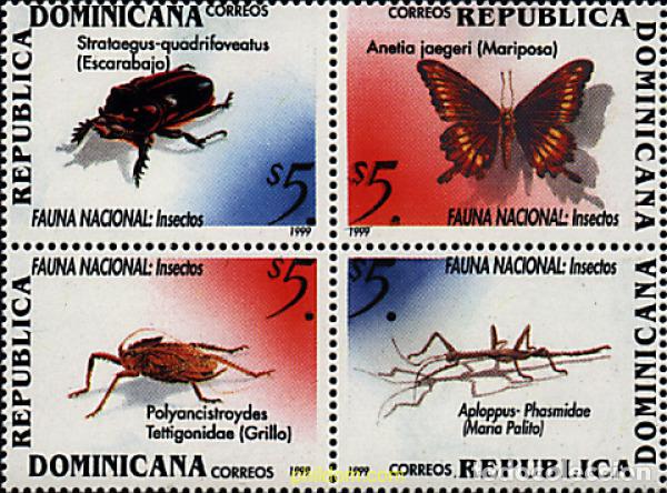 Timbres: 5446 MNH DOMINICANA 1999 INSECTOS