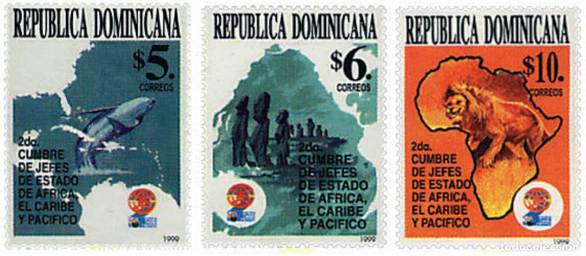 Francobolli: 51593 MNH DOMINICANA 1999 SEGUNDA CUMBRE DE JEFES DE ESTADO DE AFRICA, EL CARIBE Y PACIFICO