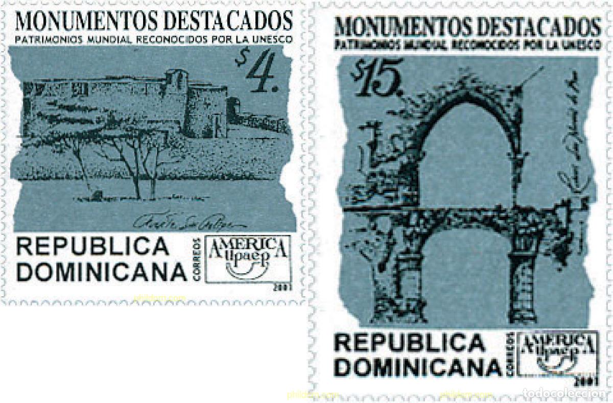 Sellos: 129357 MNH DOMINICANA 2001 AMERICA-UPAEP 2001 - PATRIMONIO DE LA HUMANIDAD