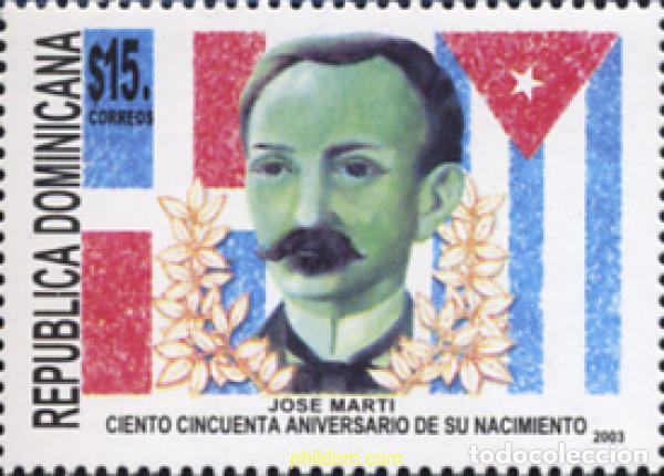 Francobolli: 137936 MNH DOMINICANA 2003 150 ANIVERSARIO DEL NACIMIENTO DE JOSE MARTI