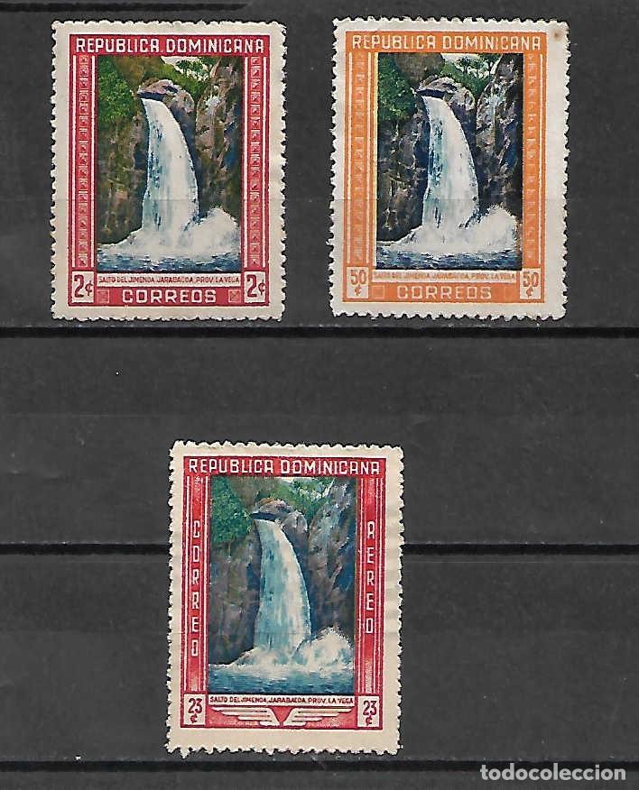 Sellos: Salto de agua delJimenoa, Rep. Dominicana, sellos a&ntilde;o 1946