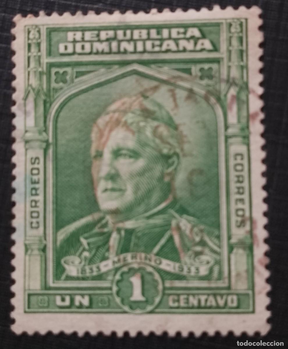Sellos: REPUBLICA DOMINICANA - A&Ntilde;O 1933 - UN 1 CENTAVO - ARZOBISPO MERINO