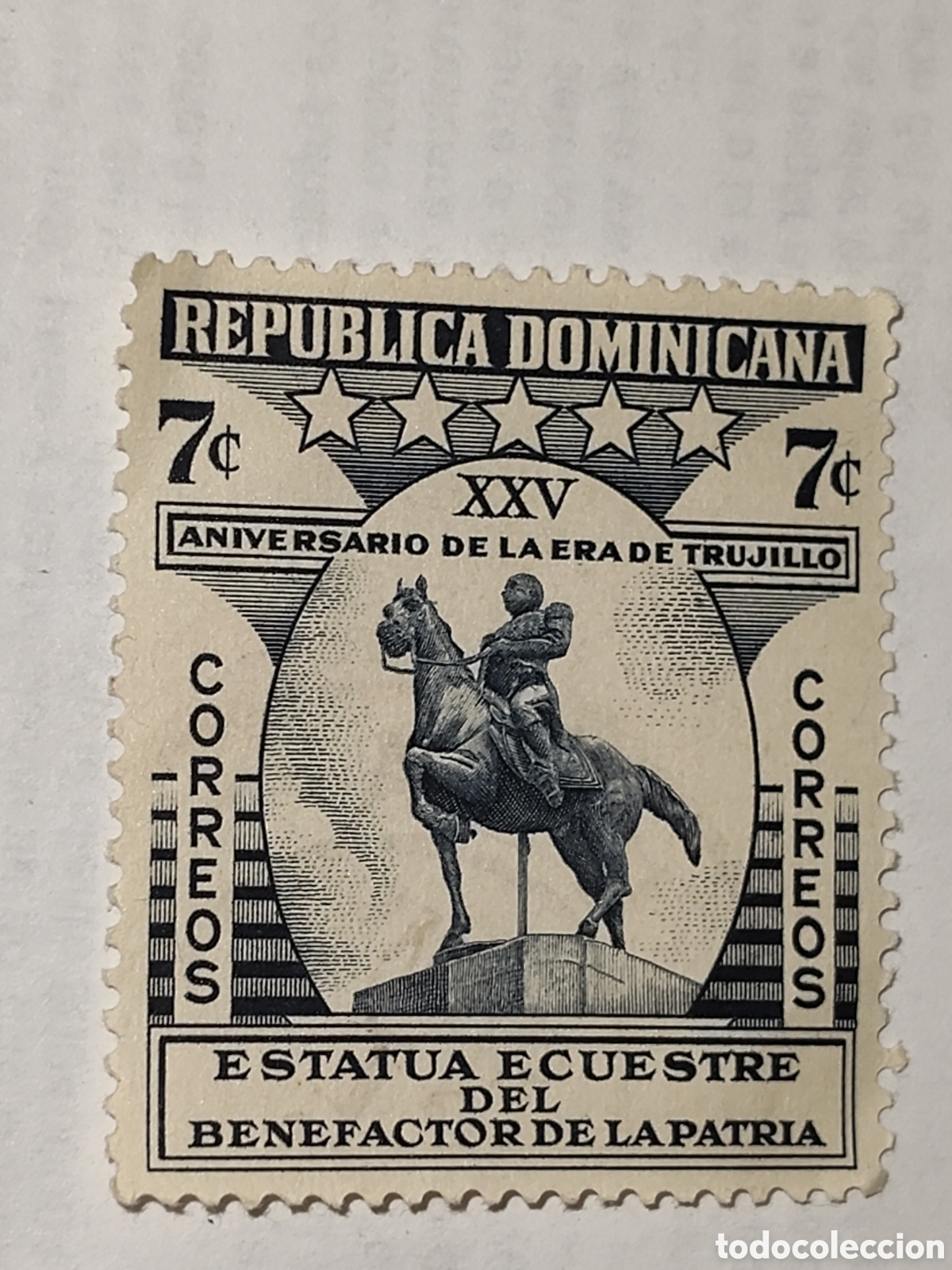 Sellos: Sello de Republica Dominicana XXV aniversario de la era de Trujillo 1955