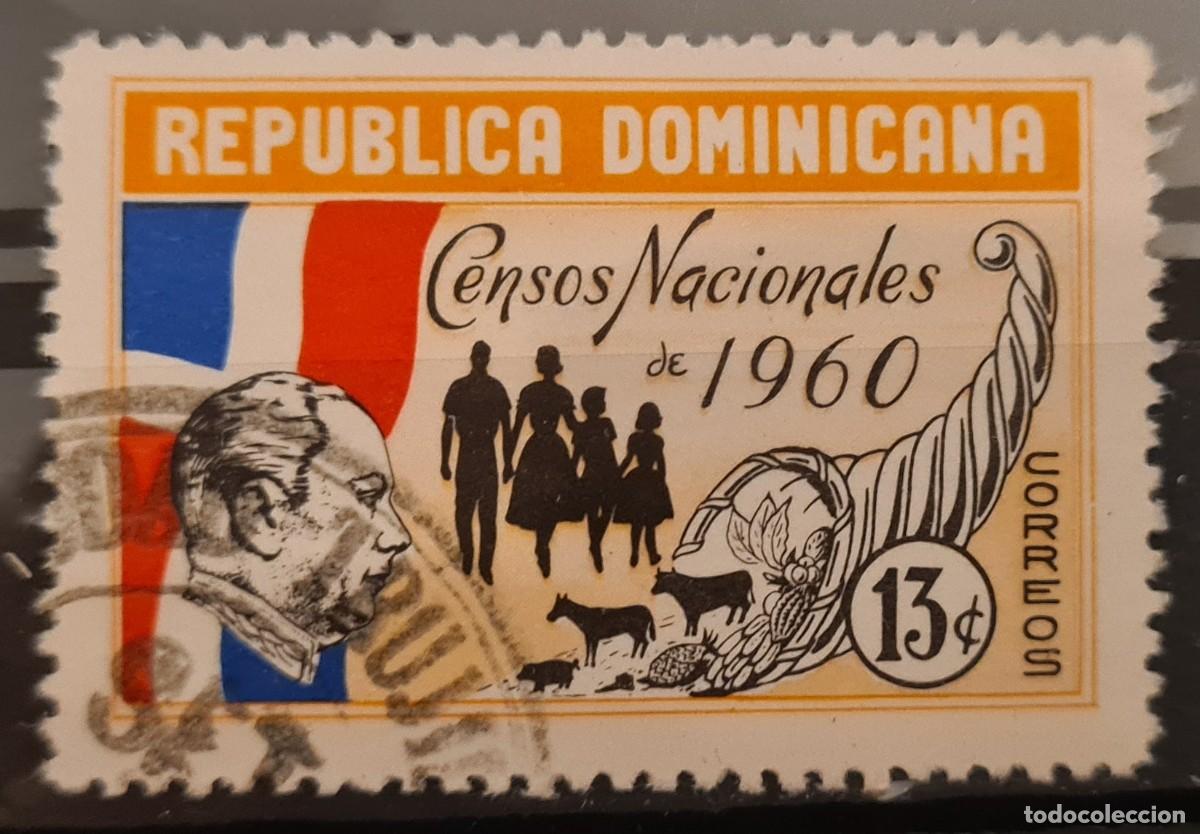 Sellos: Sello usado de la Rep&uacute;blica Dominicana 1959: propaganda pro censo de 1960