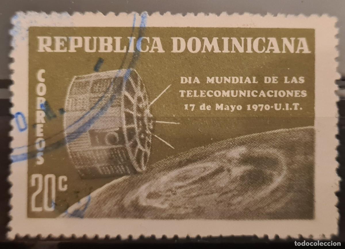 Sellos: Sello usado de la Rep&uacute;blica Dominicana 1970: D&iacute;a mundial de las Telecomunicaciones