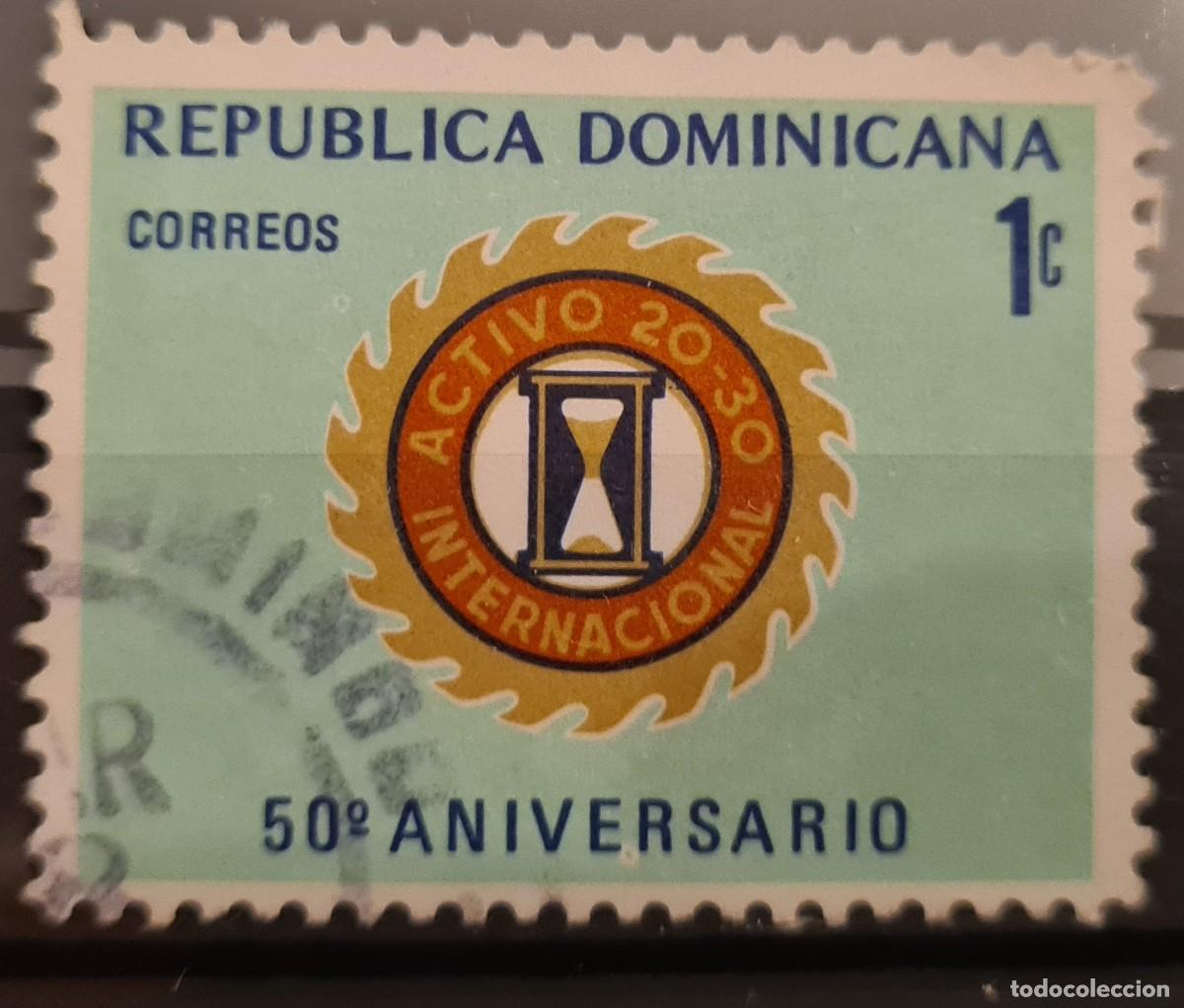 Sellos: Sello usado de la Rep&uacute;blica Dominicana 1972: 50 aniversario del Club Internacional Activo 20-30