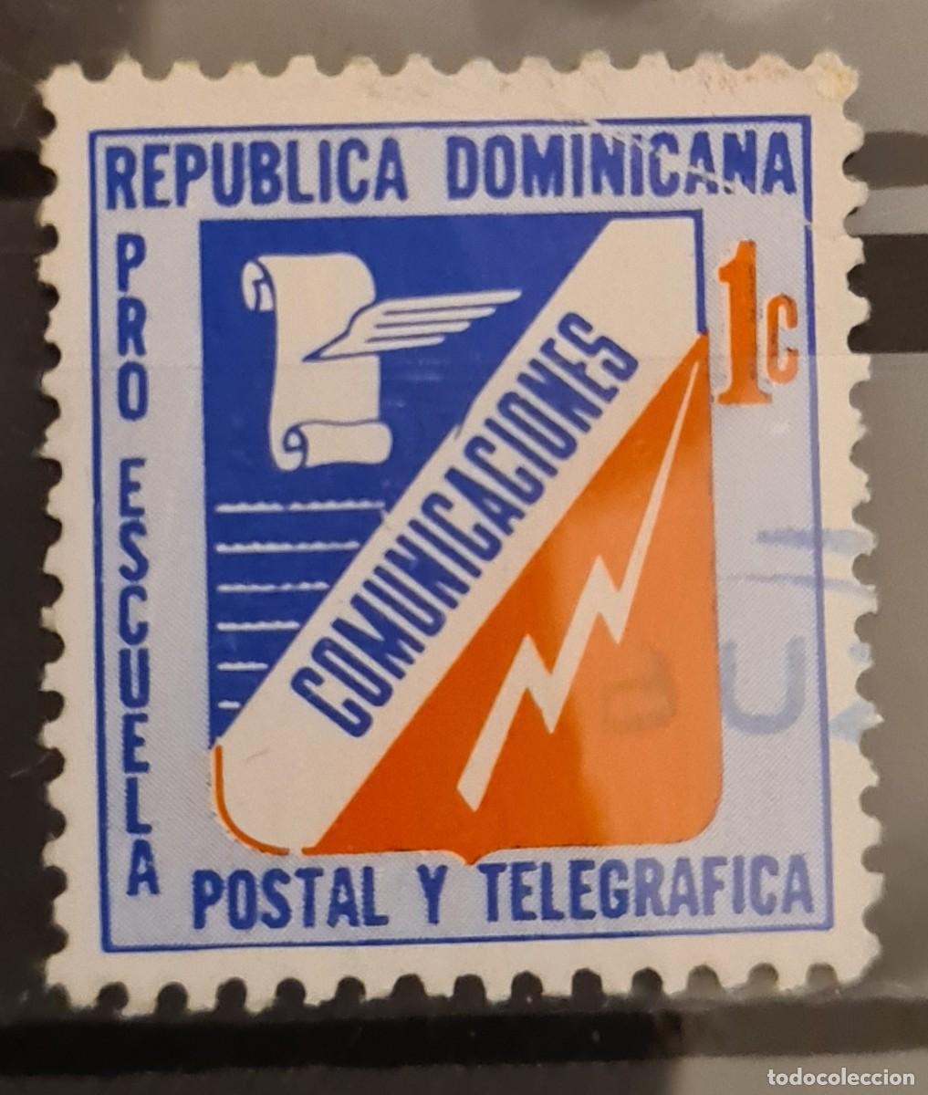 Sellos: Sello de beneficencia usado de la Rep&uacute;blica Dominicana 1974: Por escuela de los PTT