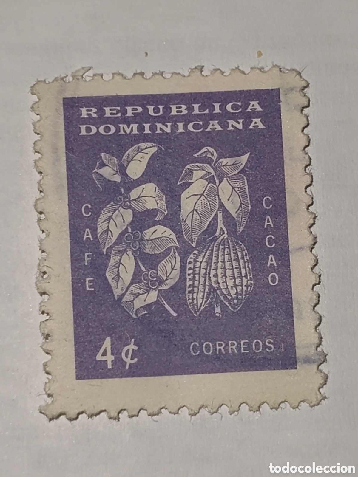 Sellos: Sello de Republica Dominicana Caf&eacute; y Cacao 1961