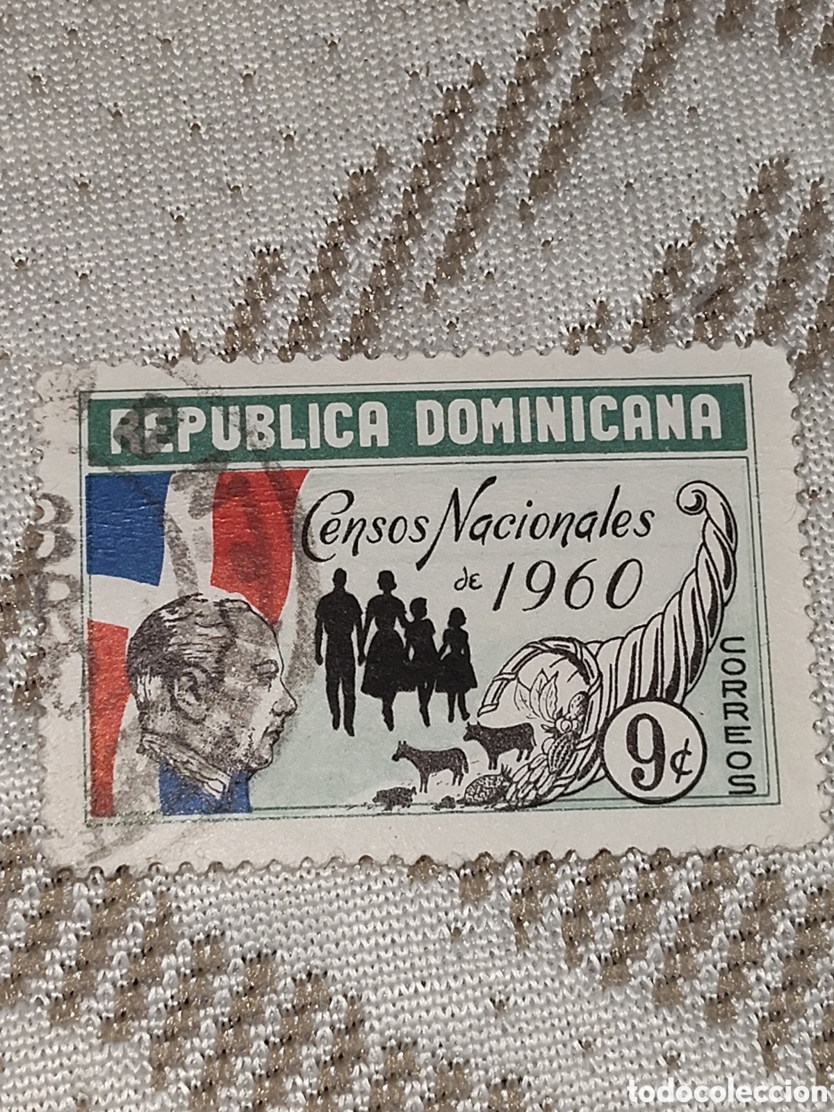 Sellos: Sello de Republica Dominicana promociona los censos nacionales de 1960 usados