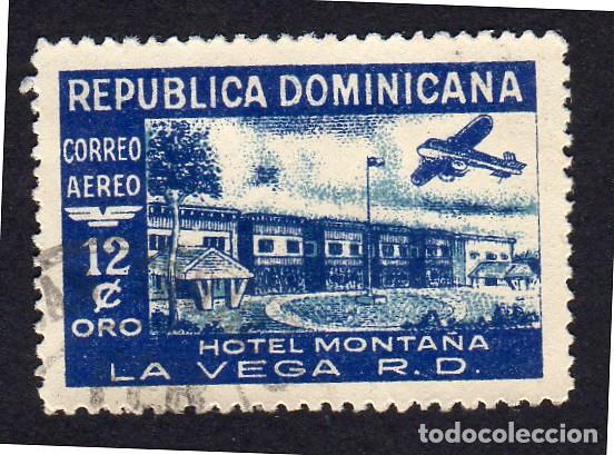 Sellos: R. Dominicana. Horel Montana. La Vega. 1950. YT-PA80. Usado