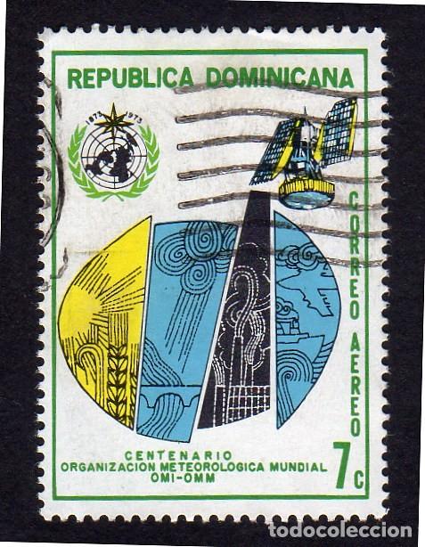 Sellos: R. Dominicana. 100 a&ntilde;os Organizaci&oacute;n Meteorol&oacute;gica. 1973. YT-PA253. Usado