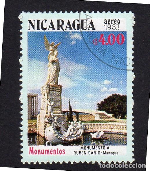 Sellos: Nicaragua, Monumento a Rub&eacute;n Dar&iacute;o. Managua. 1983. YT-PA1019. Usado