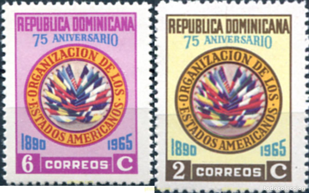 Sellos: 307528 MNH DOMINICANA 1965 75 ANIVERSARIO DE LA ORGANIZACION DE LOS ESTADOS AMERICANOS