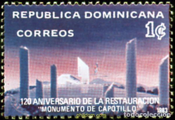 Sellos: 308067 MNH DOMINICANA 1983 120 ANIVERSARIO DE LA RESTAURACION DEL MONUMENTO CAPOTILLO