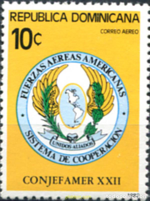 Sellos: 308217 MNH DOMINICANA 1982 SISTEMAS DE COOPERACION FUERZAS AEREAS AMERICANAS