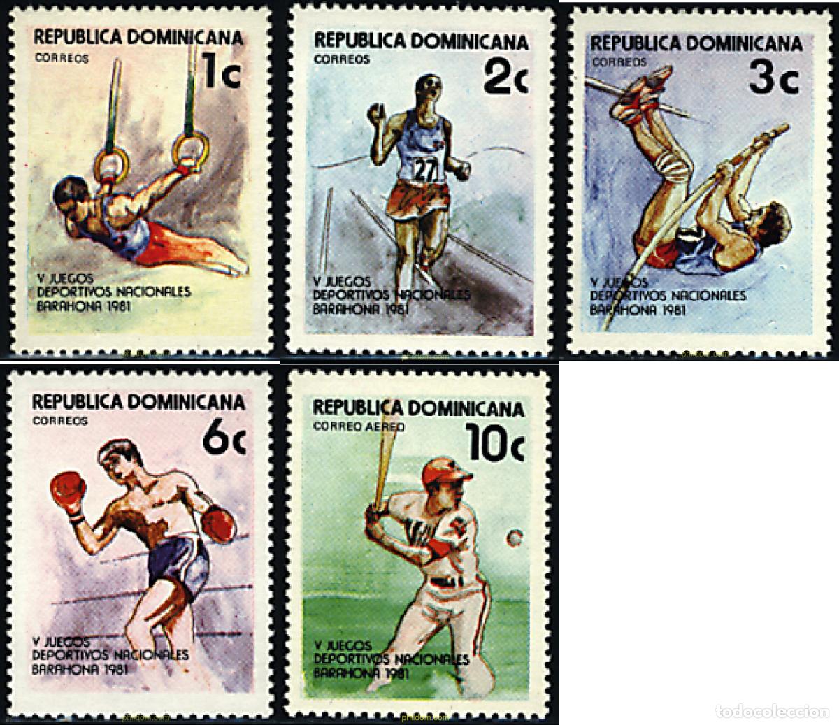 Sellos: 41659 MNH DOMINICANA 1981 5 JUEGOS DEPORTIVOS NACIONALES.