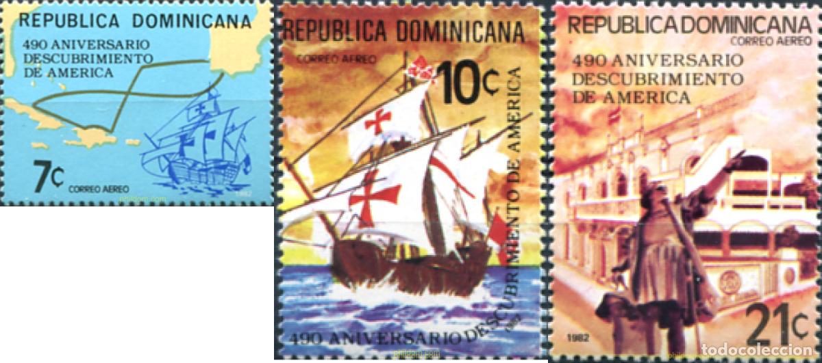 Sellos: 308222 MNH DOMINICANA 1982 490 ANIVERSARIO DEL DESCUBRIMIENTO DE AMERICA