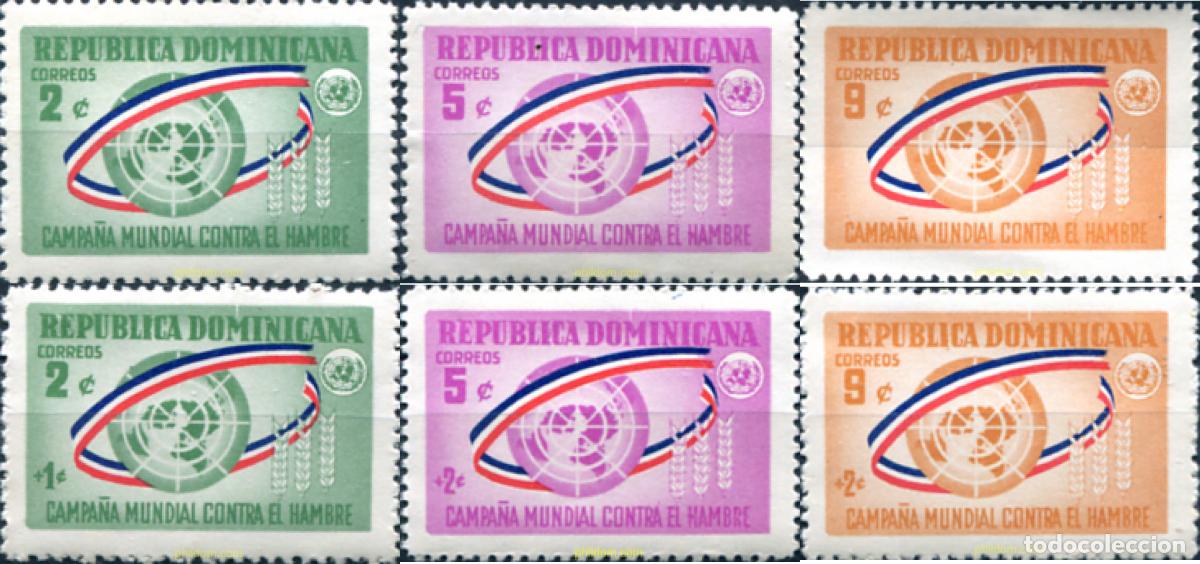 Sellos: 307520 MNH DOMINICANA 1963 CAMPA&Ntilde;A MUNDIAL CONTRA EL HAMBRE