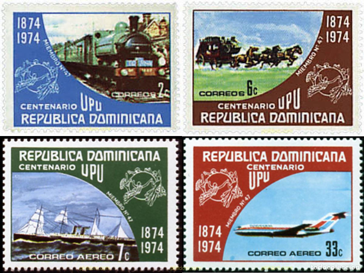 Sellos: 59427 MNH DOMINICANA 1974 CENTENARIO DE LA UNION POSTAL UNIVERSAL