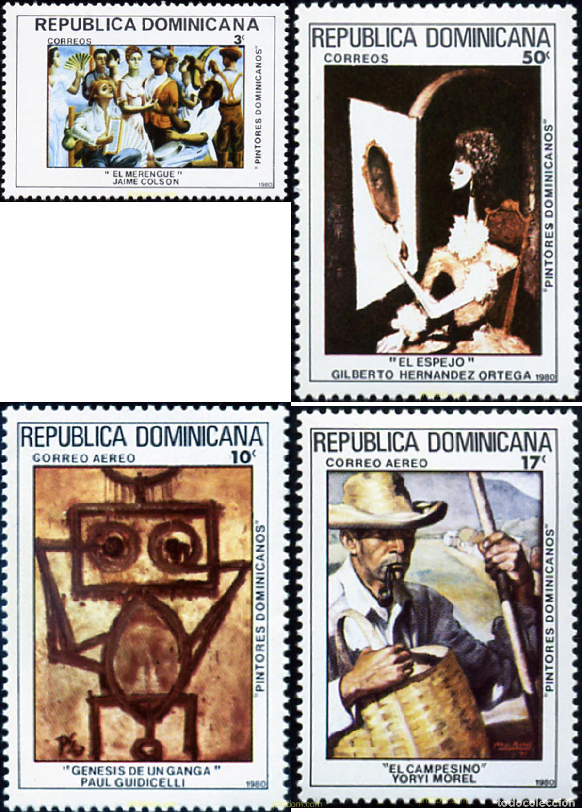 Sellos: 308046 MNH DOMINICANA 1980 PINTORES DOMINICANOS