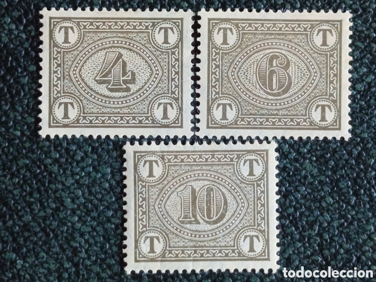 Sellos: Set 3 Sellos Tasa Cobro T 4c 6c 10c Dominican Rep Postage Due J1 J2 J3 Nuevos MH