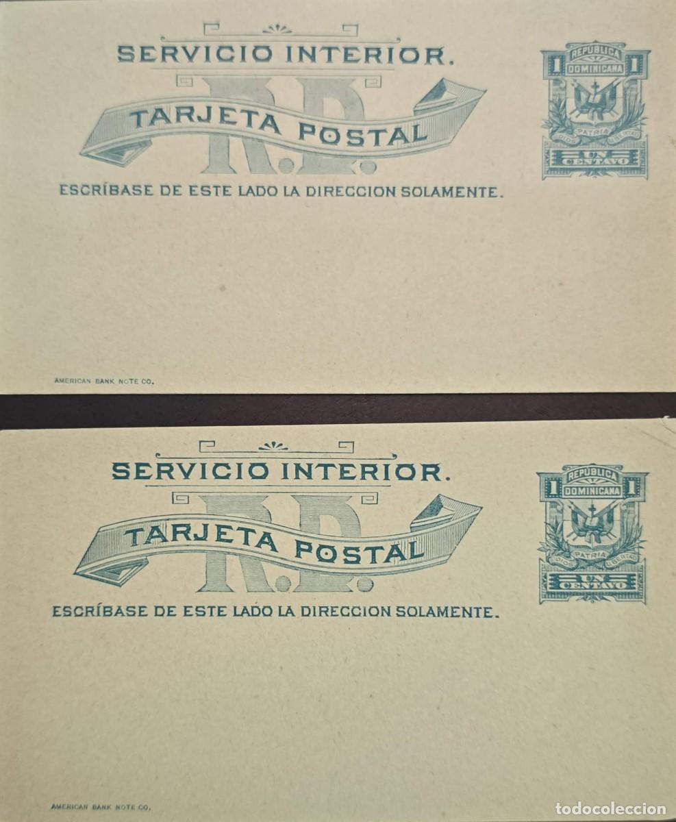 Sellos: MI) 1891, DOMINICAN REPUBLIC, TWO UNUSED DOMESTIC MAIL COVERS BEARING THE INSCRIPTIONS (INTERNAL SE