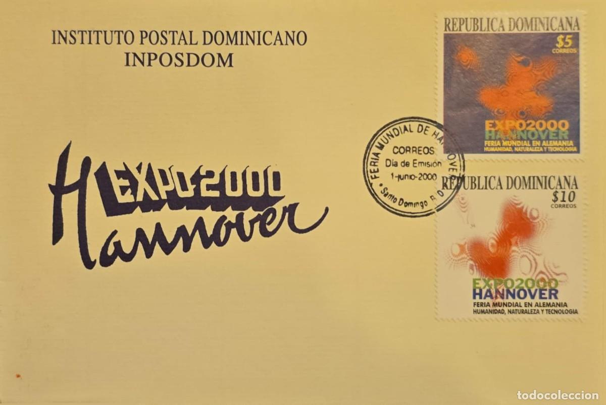 Sellos: TS.)2000, REPUBLICA DOMINICANA, SANTO DOMINGO, SOBRE DE PRIMER DIA DE EMISION, PREIMPRESO CONMEMORAT