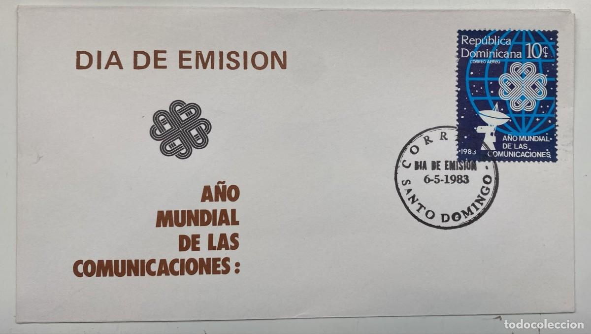 Sellos: TS.)1983, DOMINICAN REPUBLIC, SANTO DOMINGO, FIRST DAY COVER, COMMEMORATIVE PRINT FEATURING A DISTIN