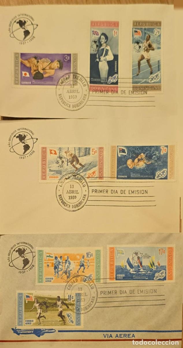 Sellos: TS.)1959, DOMINICAN REPUBLIC, CIUDAD TRUJILLO, FIRST DAY COVER, AIRMAIL, THE STAMPS BELONG TO THE &rdquo;M