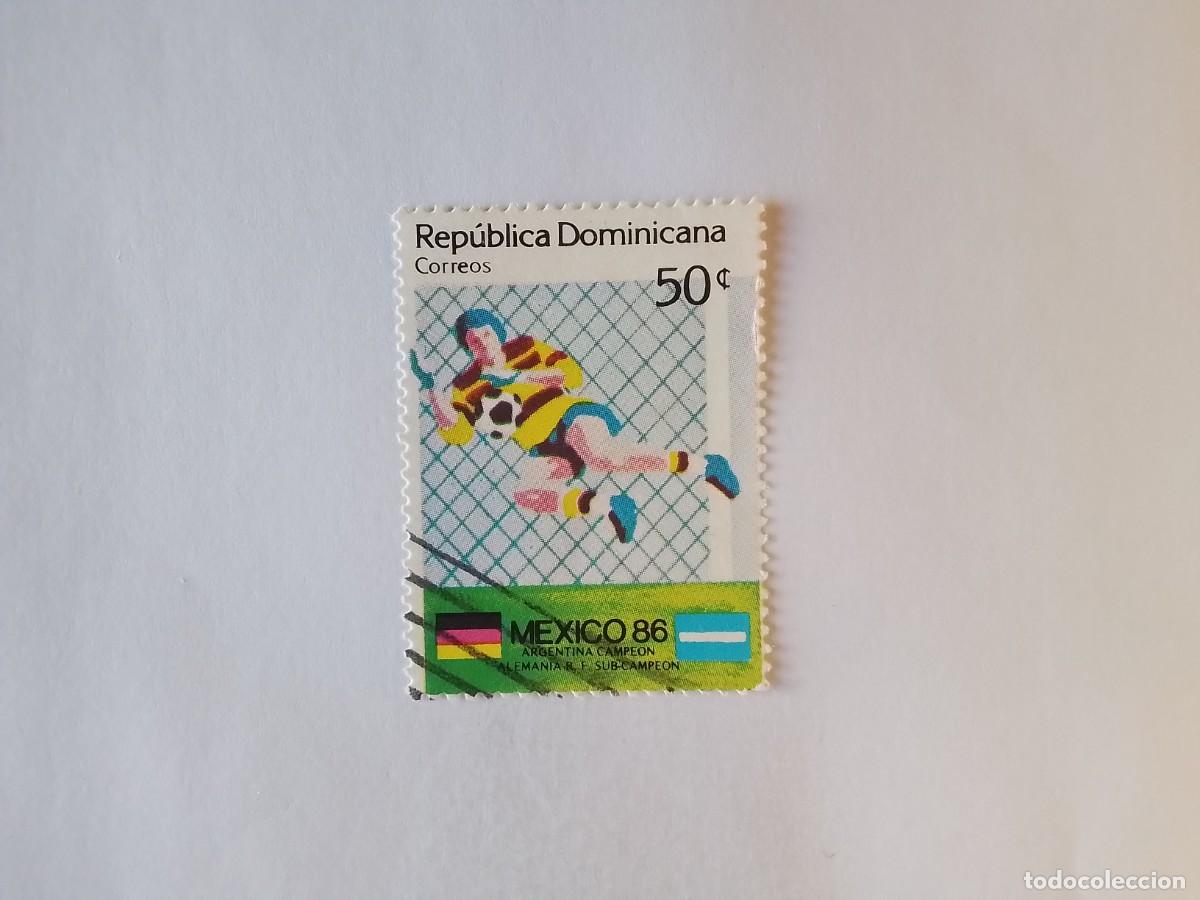 Sellos: A&Ntilde;O 1986 REP&Uacute;BLICA DOMINICANA SELLO USADO