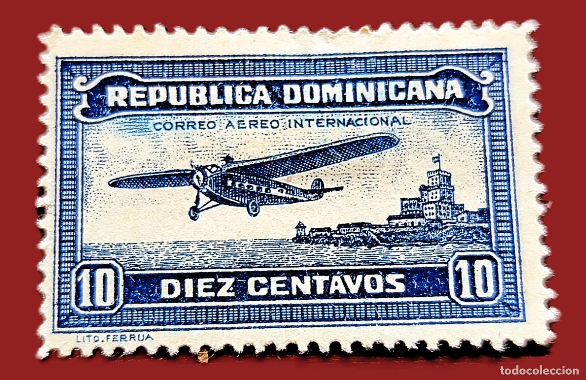 Selos: Rep&uacute;blica Dominicana. 10 centavos 1933 . Correo A&eacute;reo