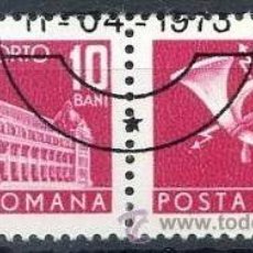 Sellos: RUMANIA 1970 SCOTT J129 SELLOS º OFICINA DE CORREOS Y CORNETA POST HORN PORTO 10BANI POSTA ROMANA