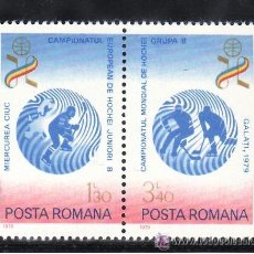 Sellos: RUMANIA 1979 IVERT 3155/6 *** CAMPEONATO DE EURPA JUNIOR Y DEL MUNDO DE HOCKEY