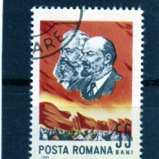 Sellos: RUMANIA 1965 IVERT 2155 6ª CONFERENCIA MINISTROS DE CORREOS DEMOCRACIAS POOULARES - LENIN Y MARX