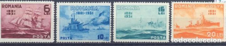 RUMANÍA 418/21* - AÑO 1931 - 50º ANIVERSARIO DE LA MARINA - BARCOS (Sellos - Extranjero - Europa - Rumanía)