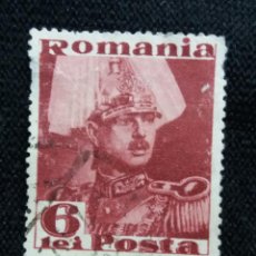 Sellos: RUMANIA, ROMANIA, 6 LEI, REY CAROL II, AÑO 1935, 