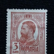 Sellos: RUMANIA, ROMANIA, 3 BANI, REY CAROL I, AÑO 1893.